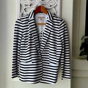 Striped blazer.